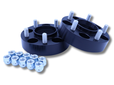 35mm Wheel Spacers x 2 for EA / EB / ED / EF / EL / AU / BA / BF / FG Ford Falcon - Black - 5 x 114.3 PCD-Spoilers and Bodykits Australia