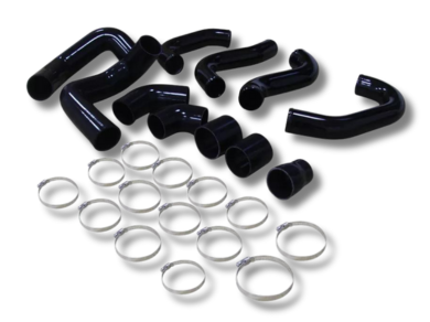 Aluminium & Silicon Intercooler Piping Kit for FG Ford Falcon MK1 / MK2 XR6T G6E Turbo - Black - Spoilers and Bodykits Australia