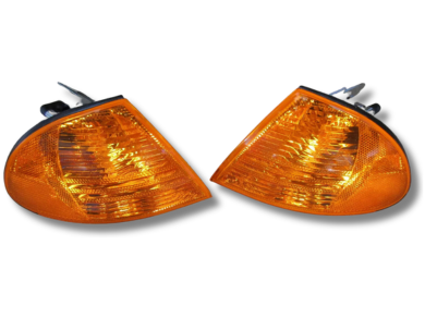 Corner Indicator Lights for BMW 3 Series E46 Sedan - Amber (Pair)-Spoilers and Bodykits Australia