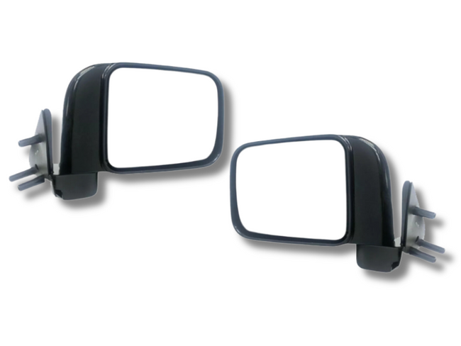 Door Mirrors for D22 Nissan Navara - Manual Fold - Black - Pair (2001 - 2015)-Spoilers and Bodykits Australia