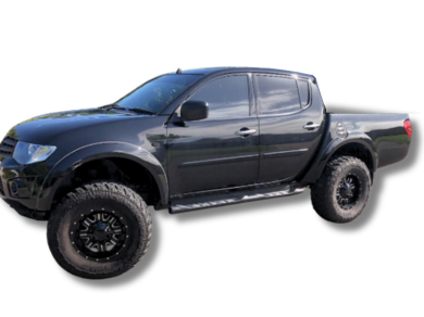 Flares for Mitsubishi Triton ML  MN - Black - Set of 4 (2006 - 2014 Models) - Spoilers And Bodykits Australia