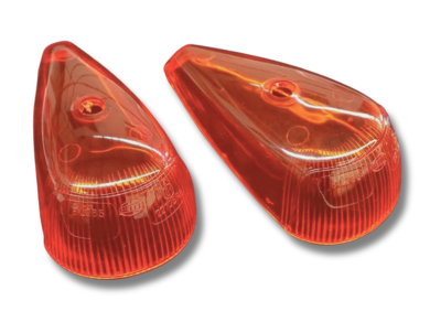 Front Indicator Lenses for Volkswagen Beetle - Orange Lens - Pair (1968 - 1974)-Spoilers and Bodykits Australia