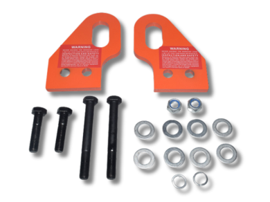 Front Recovery Tow Point Kit for 120 Series Toyota Prado - Red-Spoilers and Bodykits Australia