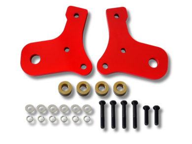 Front Recovery Tow Point Kit for 76 / 78 / 79 Series Toyota Landcruiser VDJ / FZJ - Red-Spoilers and Bodykits Australia