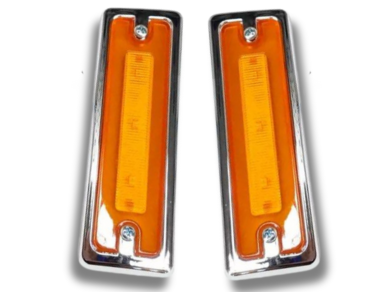 LED Front Side Guard Indicator Lights with Orange Lens for Mazda RX7 Series 3 & Series 1 Import - Pair-Spoilers and Bodykits Australia