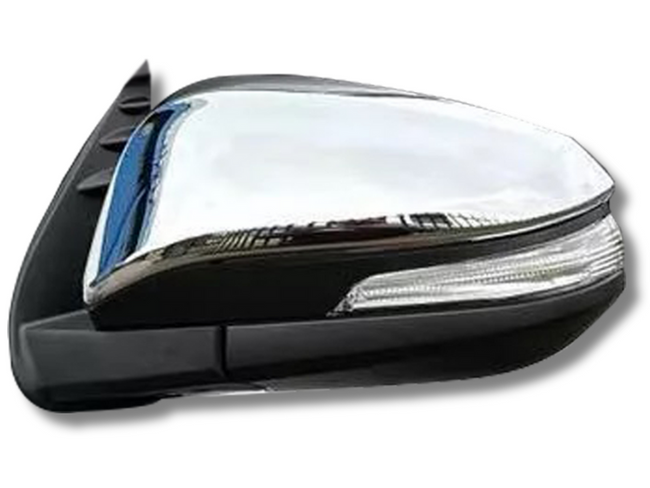 Left Passenger Side Auto Folding Door Mirror with Blinker for Toyota Fortuner - Chrome (2015 Onwards)-Spoilers and Bodykits Australia