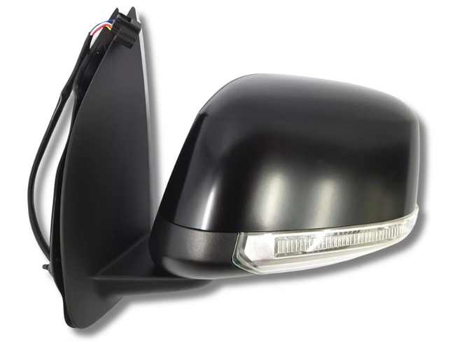 Left Passenger Side Door Mirror with Indicator for D40 Nissan Navara - 5 Pins - Black (2005 - 2015)-Spoilers and Bodykits Australia