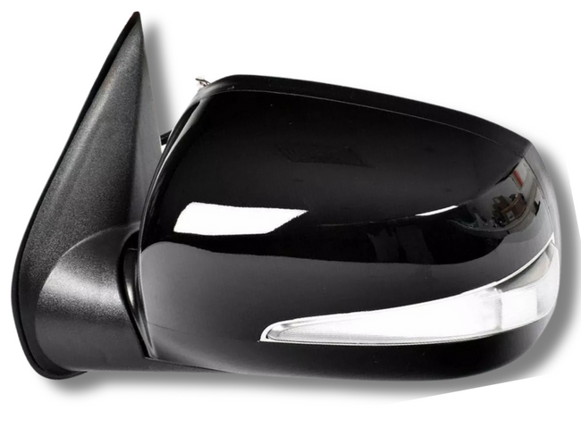 Left Passenger Side Door Mirror with Light for Isuzu D-MAX - Black (2006 - 2012)-Spoilers and Bodykits Australia