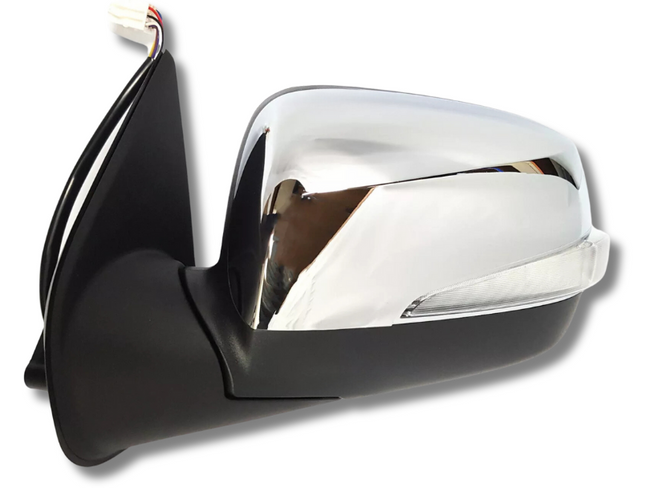 Left Passenger Side Electric Door Mirror with Indicator for Holden Rodeo RA - Chrome (2006 - 2008)-Spoilers and Bodykits Australia