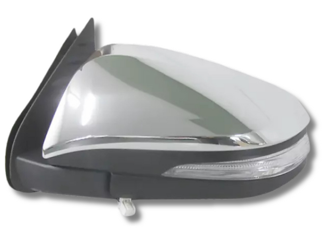 Left Passenger Side Electric Door Mirror with Indicator for Toyota Hilux Revo - Chrome (2015 Onwards)-Spoilers and Bodykits Australia