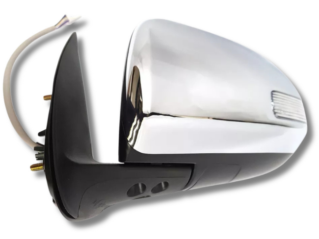 Left Passenger Side Electric Door Mirror with Indicator for Toyota Hilux SR5 - Chrome (2011 - 2015)-Spoilers and Bodykits Australia