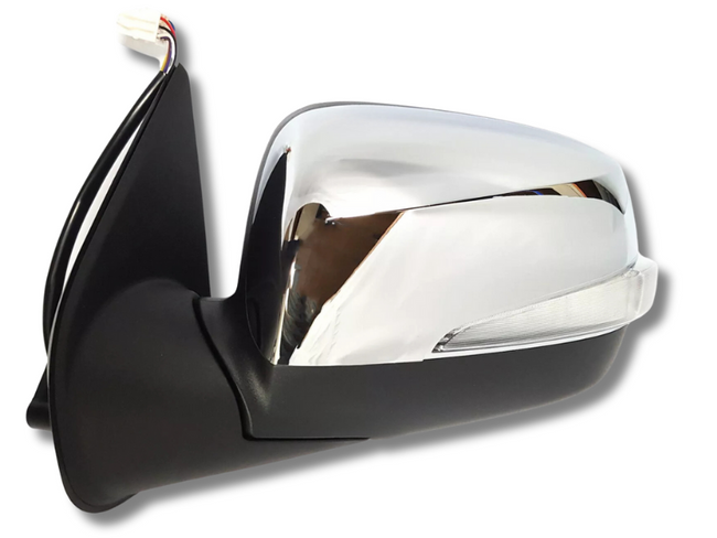 Left Passenger Side Electric Door Mirror with Power Fold for Holden Rodeo - Chrome (2006 - 2008)-Spoilers and Bodykits Australia