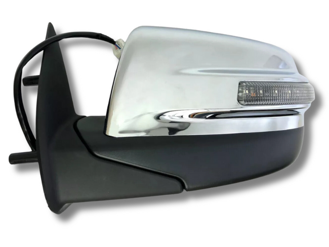 Left Passenger Side Folding Door Mirror with Light for PJ / PK Ford Ranger Wildtrak - Chrome (2006 - 2011)-Spoilers and Bodykits Australia