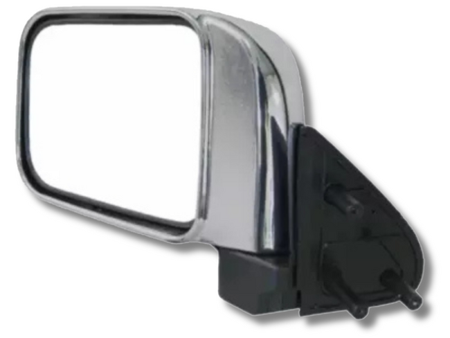 Left Passenger Side Manual Door Mirror for D22 Nissan Navara 4WD - Chrome (2001 - 2015)-Spoilers and Bodykits Australia