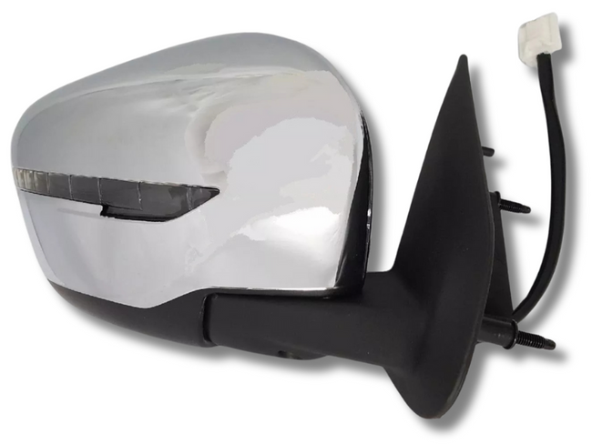 Right Driver Side Door Mirror with Auto Fold for NP300 Nissan Navara D23 - 7 Pins - Chrome (2015 Onwards)-Spoilers and Bodykits Australia