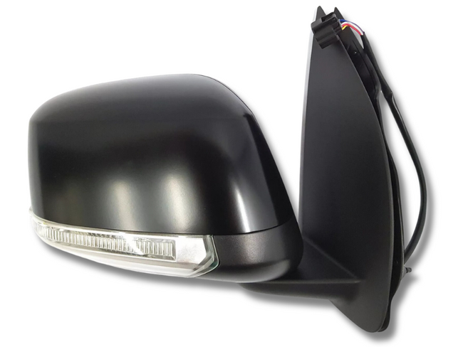 Right Driver Side Door Mirror with Indicator for D40 Nissan Navara - 5 Pins - Black (2005 - 2015)-Spoilers and Bodykits Australia