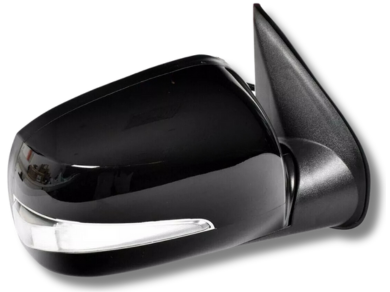 Right Driver Side Door Mirror with Light for Isuzu D-MAX - Black (2006 - 2012)-Spoilers and Bodykits Australia