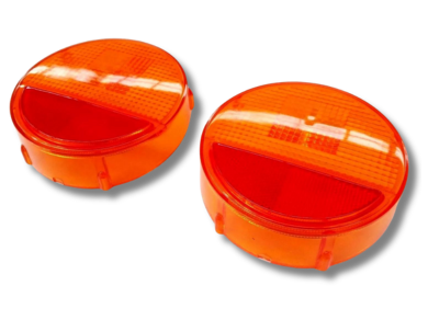 Tail Light Indicator Lenses for Mazda R100 / RX2 / Capella M10A Sedan / Coupe - Orange - Pair-Spoilers and Bodykits Australia