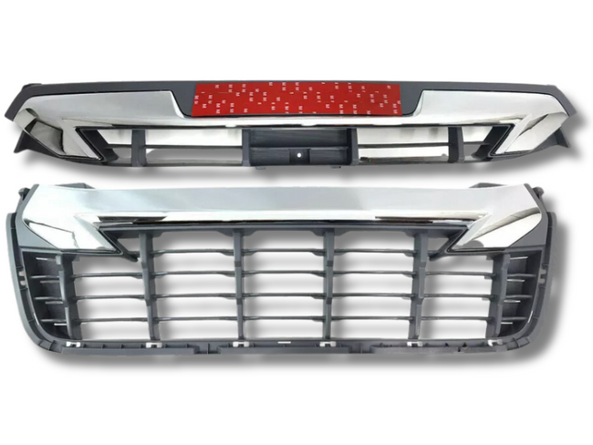 Upper & Lower Front Grill for Isuzu D-MAX 2WD / 4WD - Chrome (2019 Onwards)-Spoilers and Bodykits Australia